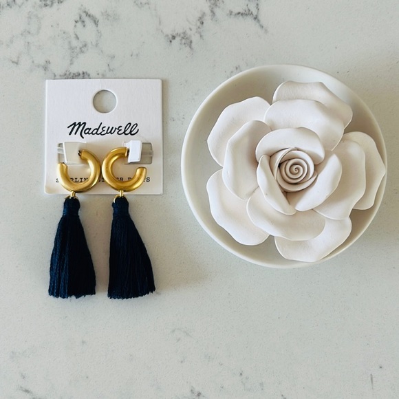 Madewell Lantern Navy blue Tassel Earrings - Picture 5 of 9